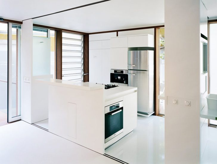 cozinha do loft pré-fabricado