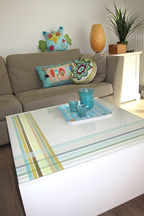 móvel repaginado com washi