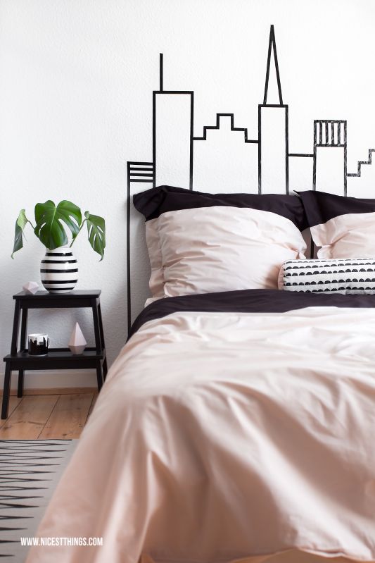 washi tape cabeceira de cama