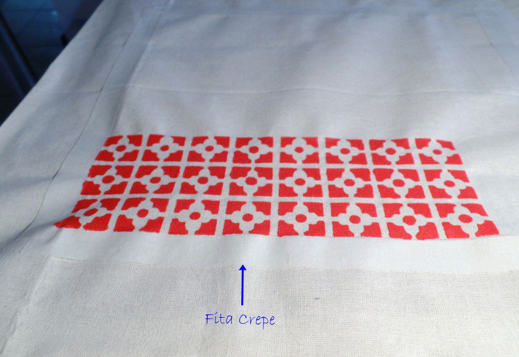 almofadas estampada com stencil