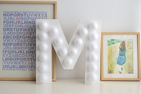 como fazer luminária de letra