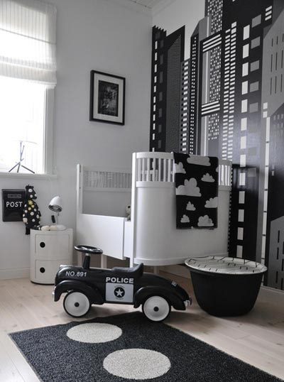 blanco+negro habitacion infantil black+white nursery