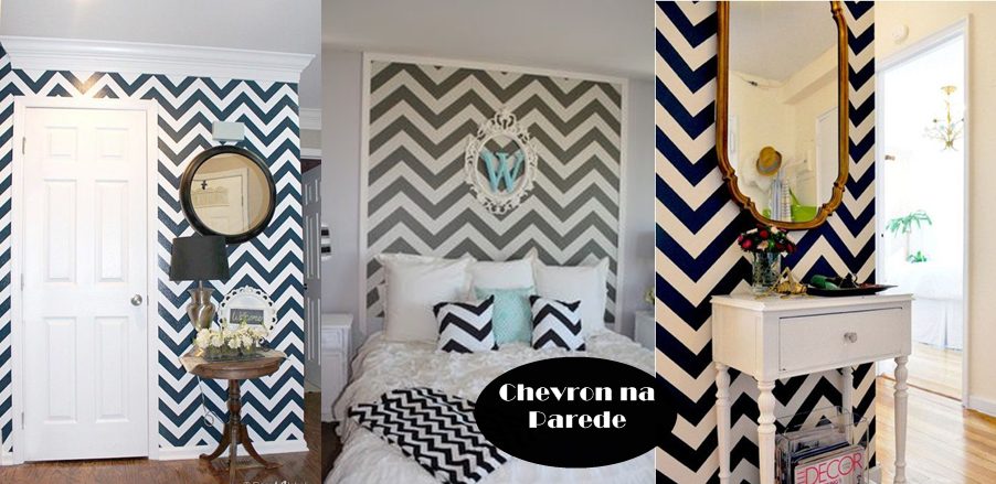 estampa chevron na parede