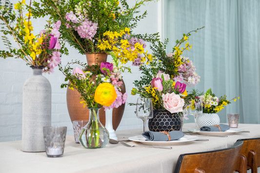 buquê de flores na decoração