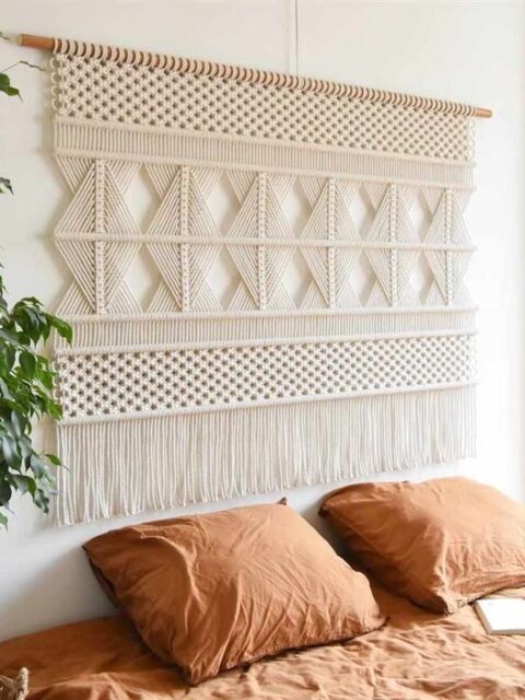 painel de macramê