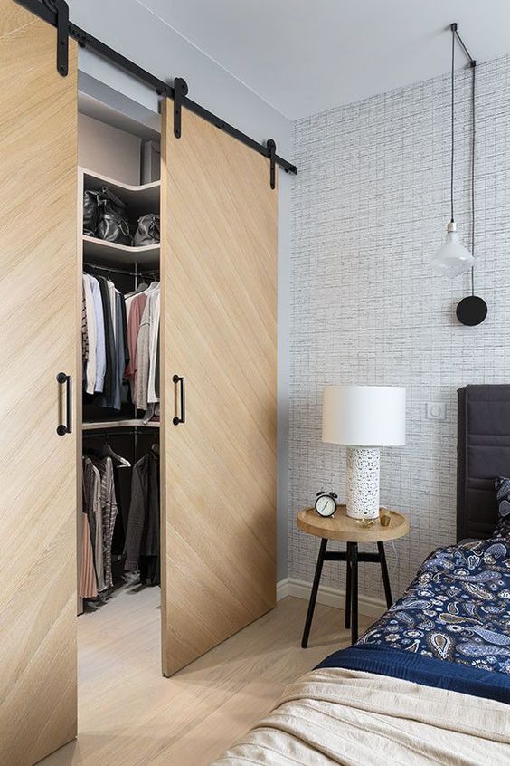 quarto com closet porta de correr