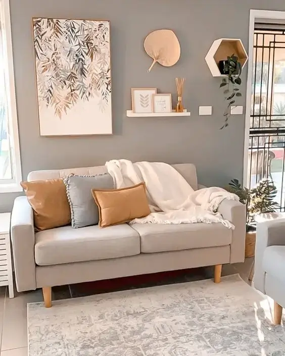 decoracao-com-manta-para-sofa-branca.