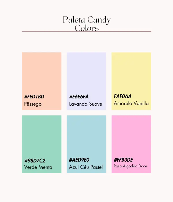 paleta de cores candy colors