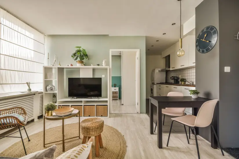 sala e cozinha espaço multifuncionais