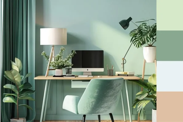 paleta de cores para casa com cores análogas