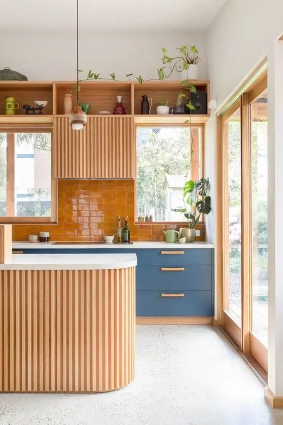 cozinha com paleta de cores terrosas