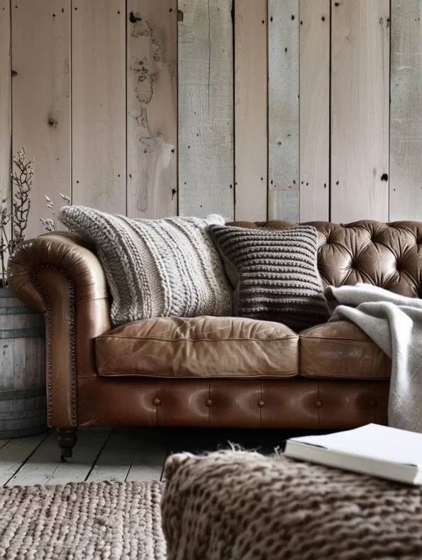 como decorar sala com sofá marrom