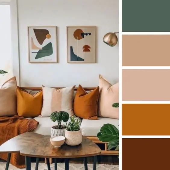 tecidos e texturas para decorar com cores terrosas