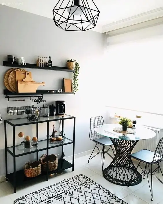 cantinho do café para espaço pequeno