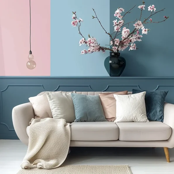 decoração cores que combinam com azul +roso+azul escuro